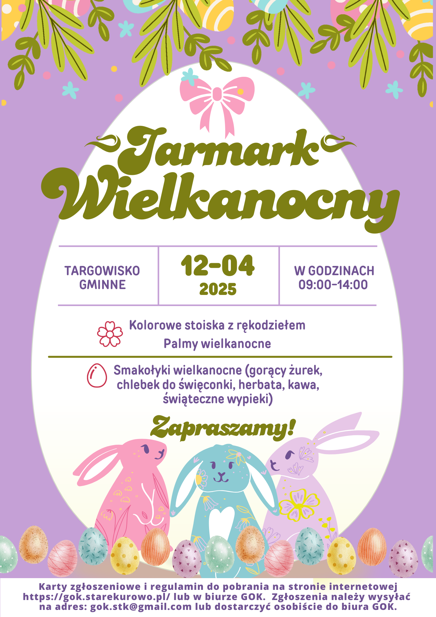 Plakat na&nbsp;jarmark Wielkanocny