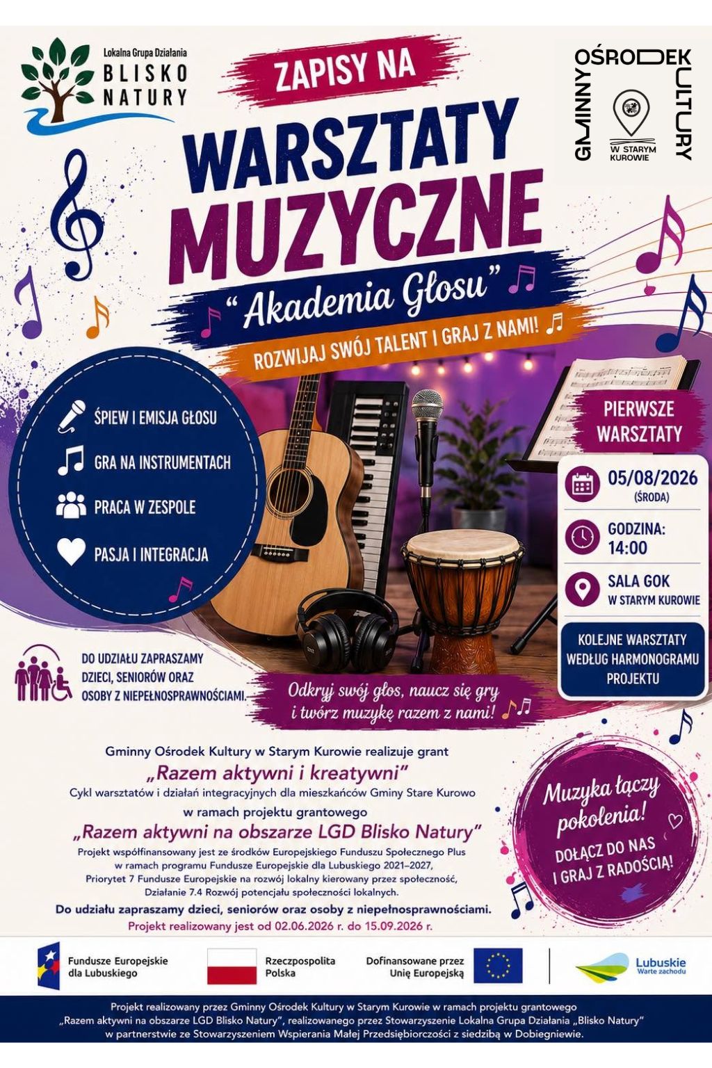 warsztaty muzyczne 1 plakat