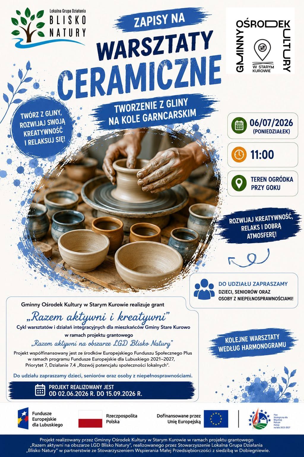 warsztaty ceramiczne 1 plakat