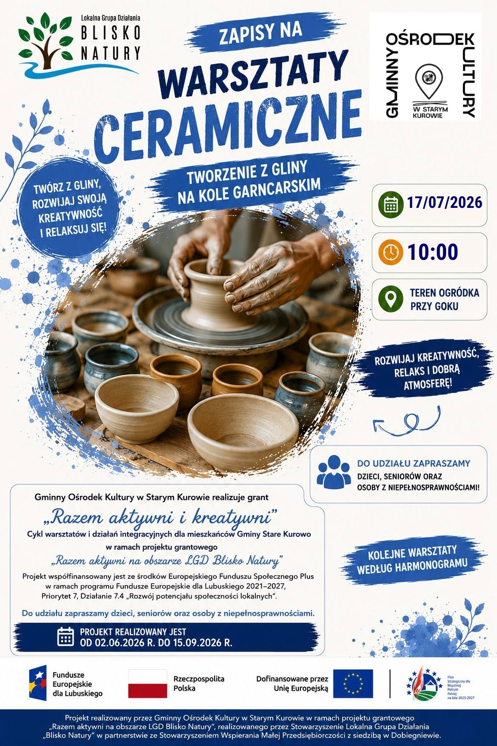 warsztaty ceramiczne 3 plakat