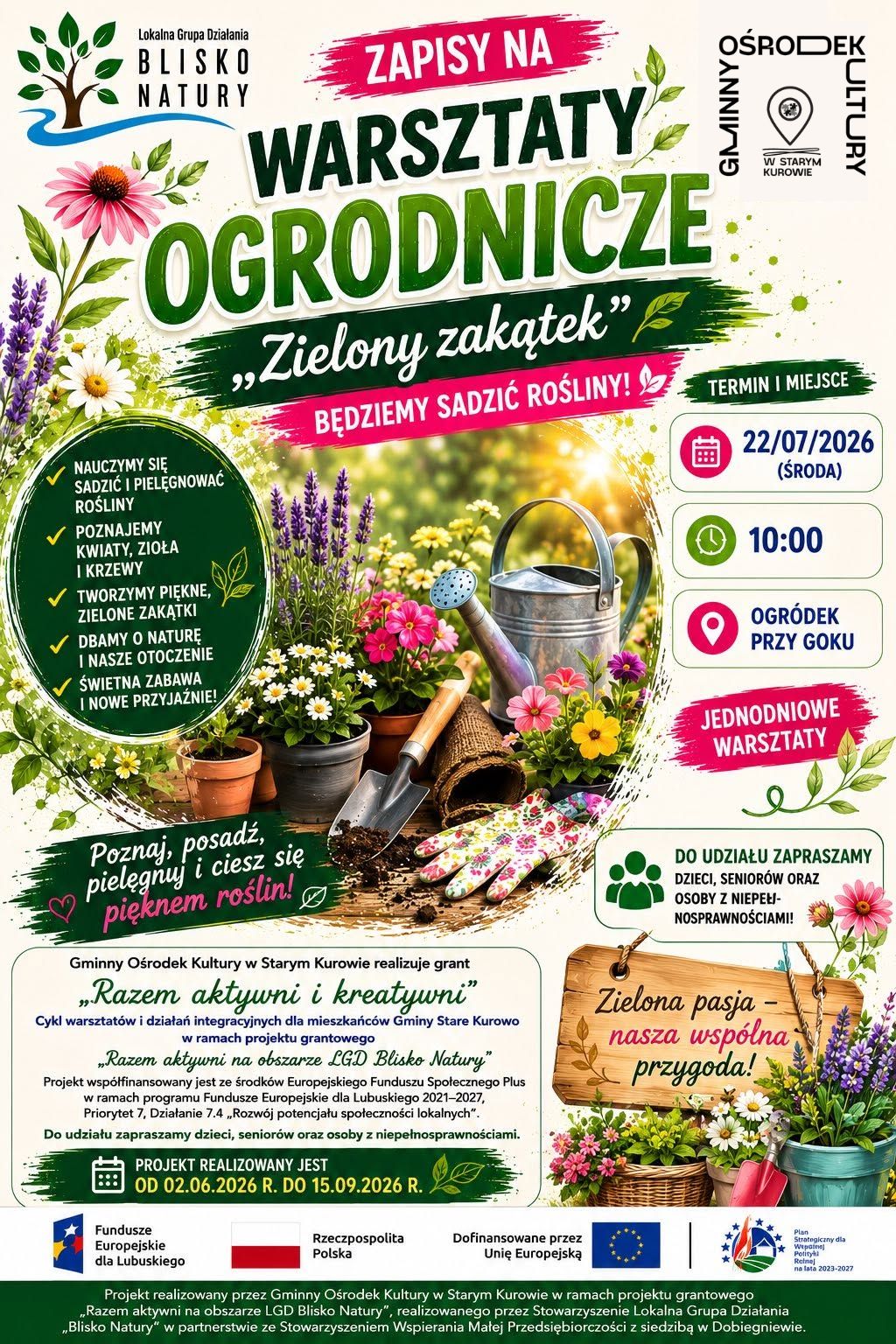 plakat zielony zakątek