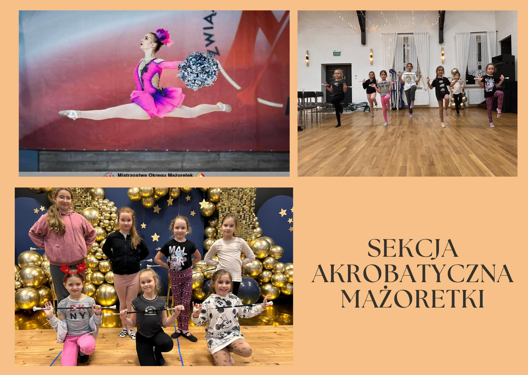 plakat sekcji artystycznej mażoretki  