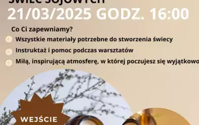 Zdjęcie do KOBIECE WARSZTATY TWORZENIA ŚWIEC SOJOWYCH